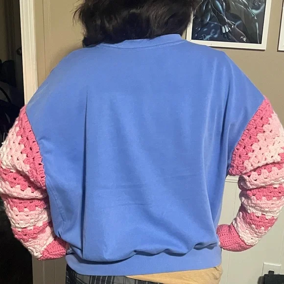 One-of-a-Kind Upcycled Strawberry Shortcake Sweatshirt - Picture 2 of 3